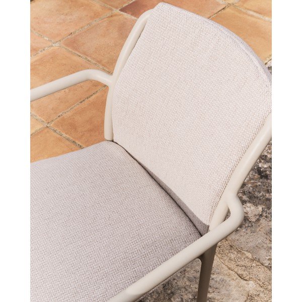 Bež oblazinjen vrtni stol Linosa – Kave Home-image-4