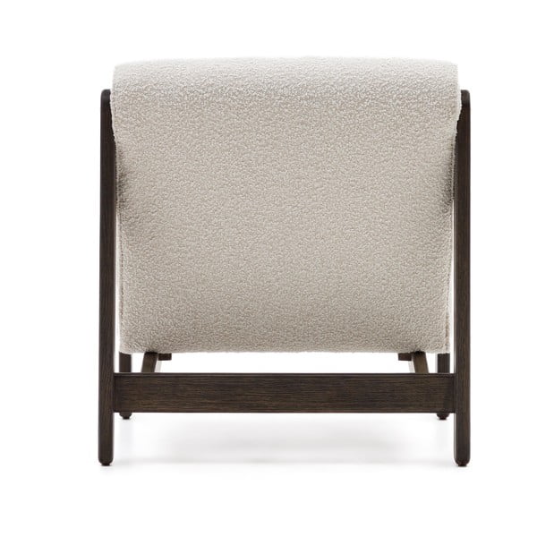 Bel fotelj iz tkanine bouclé Magira – Kave Home-image-4