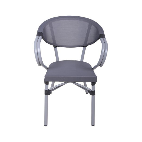 Siv kovinski vrtni stol Toskana – Garden Pleasure