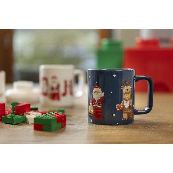 Temno modra keramična otroška skodelica 300 ml Christmas Minifigures – LEGO®-image-1