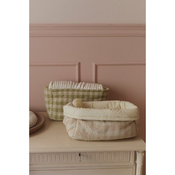 Svetlo zelena tekstilna otroška košara za shranjevanje 30x20x20 cm Swan Matcha – Lorena Canals-image-2