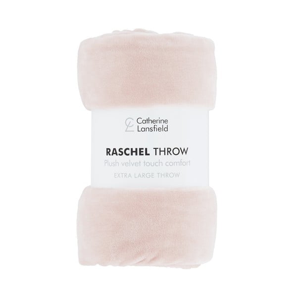 Svetlo rožnata odeja iz mikropliša 130x170 cm Raschel Velvet – Catherine Lansfield-image-2