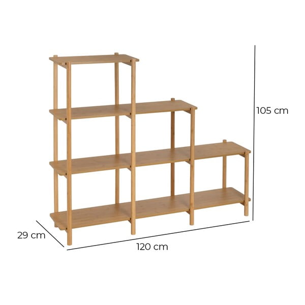 Regal v naravni barvi 120x105 cm – Casa Selección-image-4