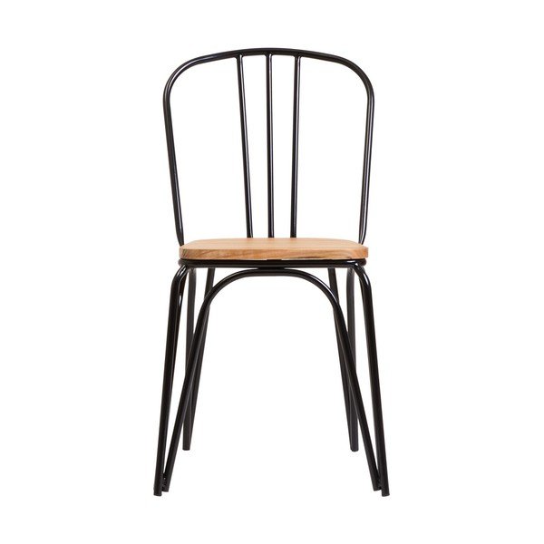 Črn jedilni stol iz masivnega bresta District – Premier Housewares-image-2