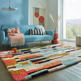 Ročno tkana volnena preproga 160x230 cm Zagora Geo Shaggy – Flair Rugs