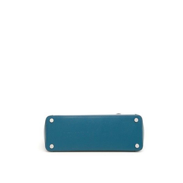 Modro-zelena usnjena torbica Michael Kors Maddie-image-2