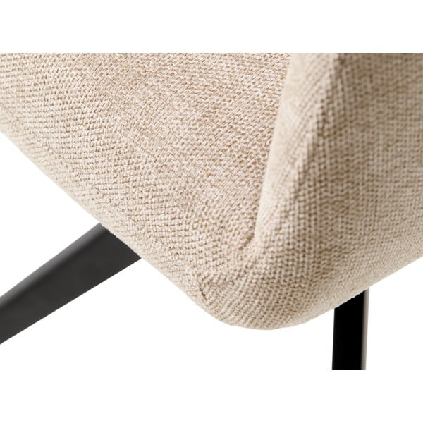 Kremno bel oblazinjen jedilni stol z nasloni za roke Roxana – Unique Furniture-image-3