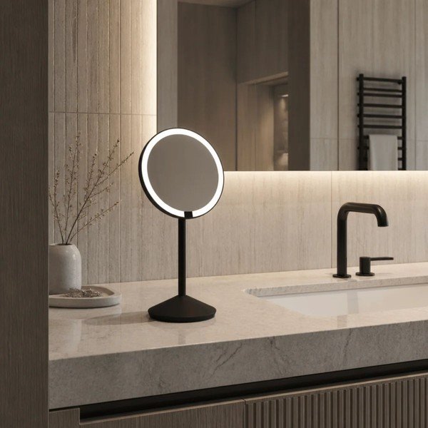 Kozmetično ogledalo z lučjo/povečevalno (10x povečava) ø 12 cm – simplehuman-image-1