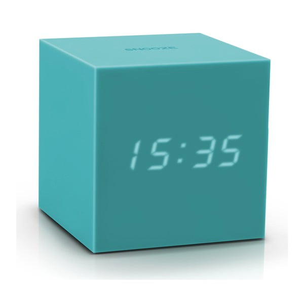 Turkizna LED budilka Gingko Gravity Cube-image-2