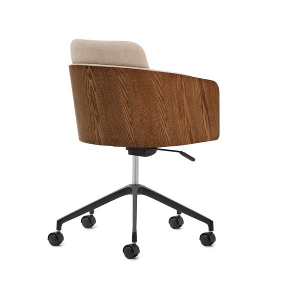 Rjav oblazinjen pisarniški stol Madai – Kave Home-image-4