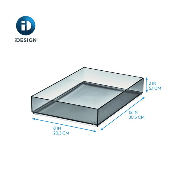 Mat črn kopalniški organizator za kozmetiko iz reciklirane plastike – iDesign-image-4