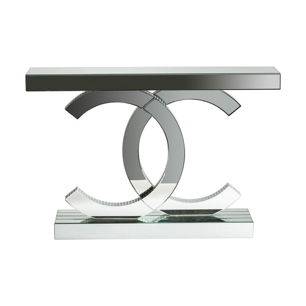 Stranska mizica v srebrni barvi 35x120 cm Chanel – Burkina
