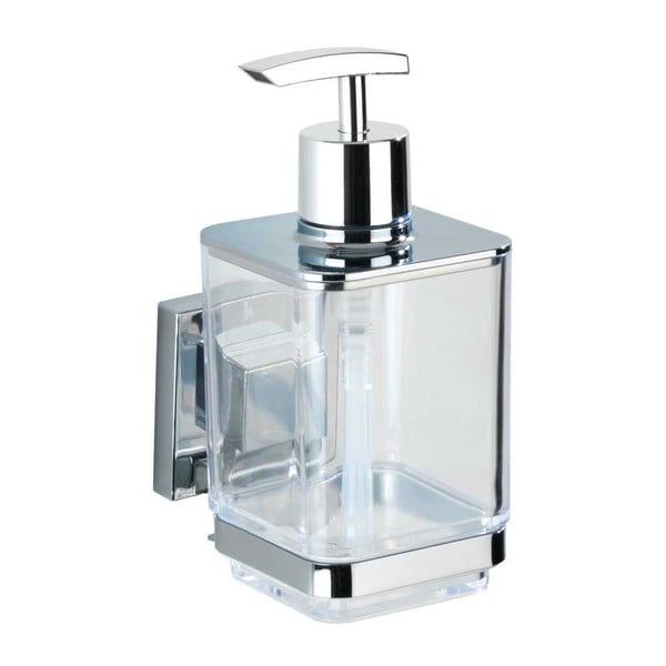 Plastičen komplet pripomočkov za kopalnico v sijajno srebrni barvi z namestitvijo brez vrtanja Quadro – Wenko-image-2