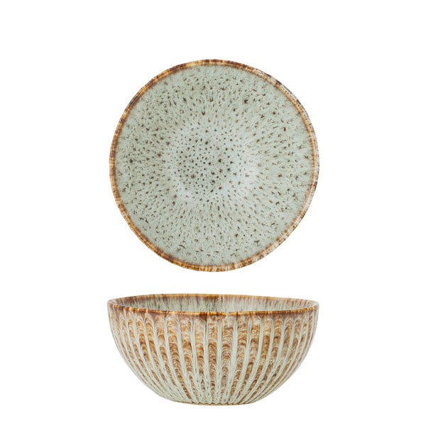 Modro-bež skledica za serviranje ali za sadje iz kamenine 200 ml Fleur – Bloomingville