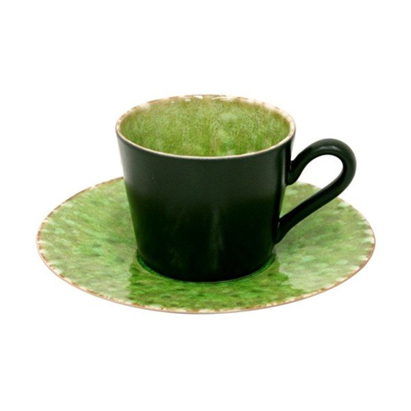 Zelena/črna skodelica iz kamenine 190 ml Riviera – Costa Nova
