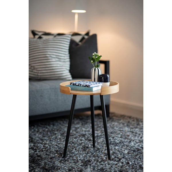 Bambusova okrogla stranska mizica ø 40 cm Loft – Wenko-image-3