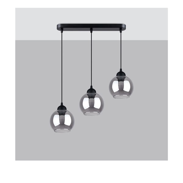 Črna viseča svetilka ø 15 cm Grande – Sollux-image-3