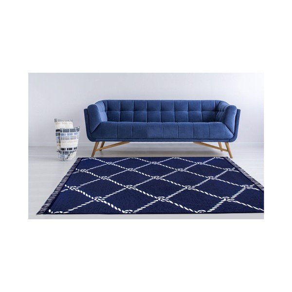 Modro-bela dvostranska preproga Vrv, 160 x 250 cm-image-3