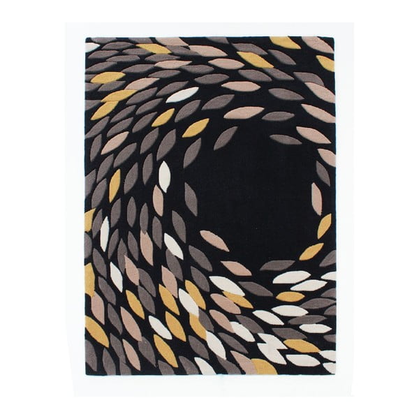 Preproga Flair Rugs Swirl Black/Gold, 120 x 170 cm