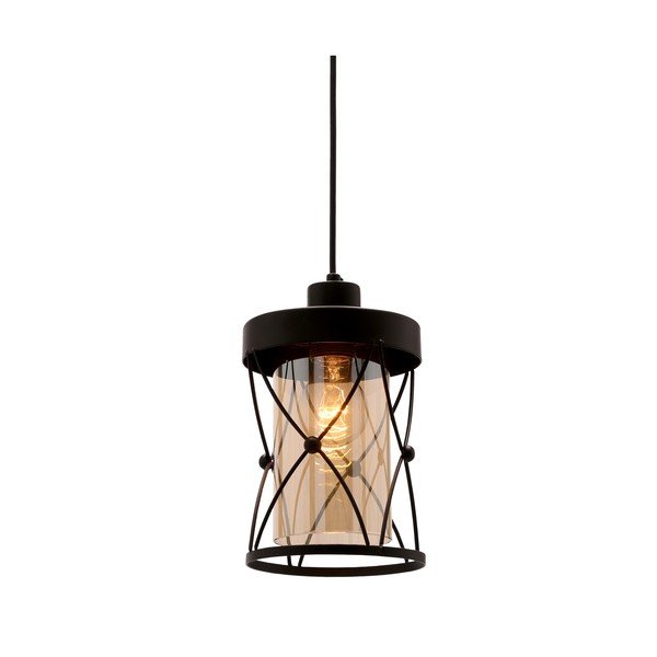 Črna viseča svetilka ø 15 cm Agar - Candellux Lighting-image-1