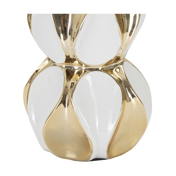 Keramična namizna svetilka s tekstilnim senčilom v zlati in beli barvi (višina 46 cm) Glam Balls – Mauro Ferretti-image-4