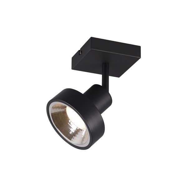 Črno točkovno svetilo ø 11 cm Leon – Trio-image-1