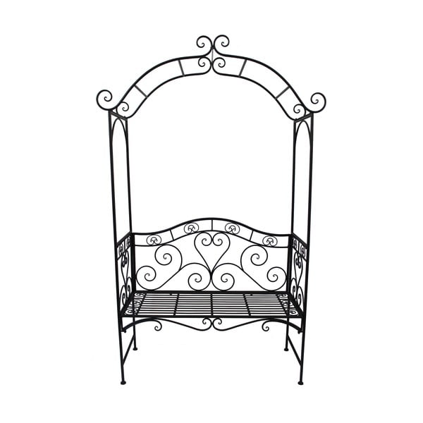 Črna kovinska vrtna klop Colima – Garden Pleasure