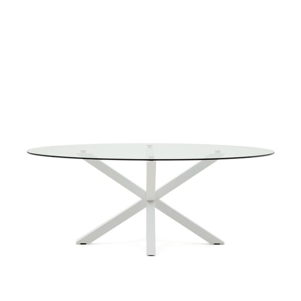 Jedilna miza s stekleno mizno ploščo 100x200 cm Argo – Kave Home-image-2