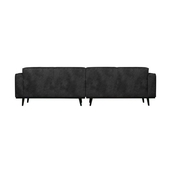 Črna zofa iz semiša BePureHome Statement, 280 cm-image-1