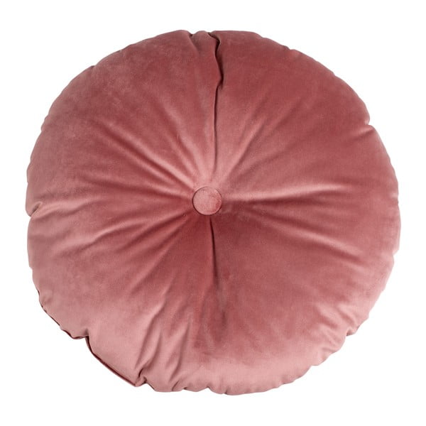 Rožnata okrasna blazina z žametno prevleko House Nordic Luso, ø 45 cm