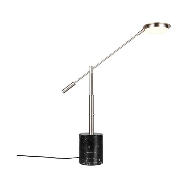 Črno-srebrna LED namizna svetilka (višina 65 cm) Fiore – Trio Select