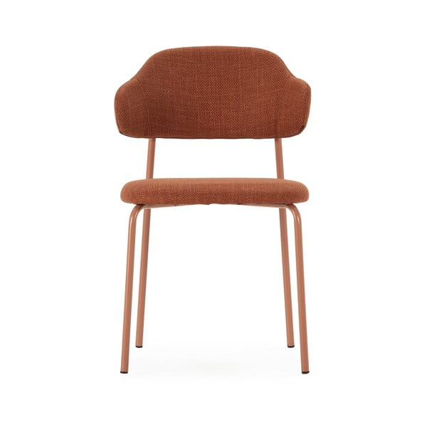 Jedilni stoli v barvi terakote v kompletu 4 ks Adriel – Marckeric-image-2