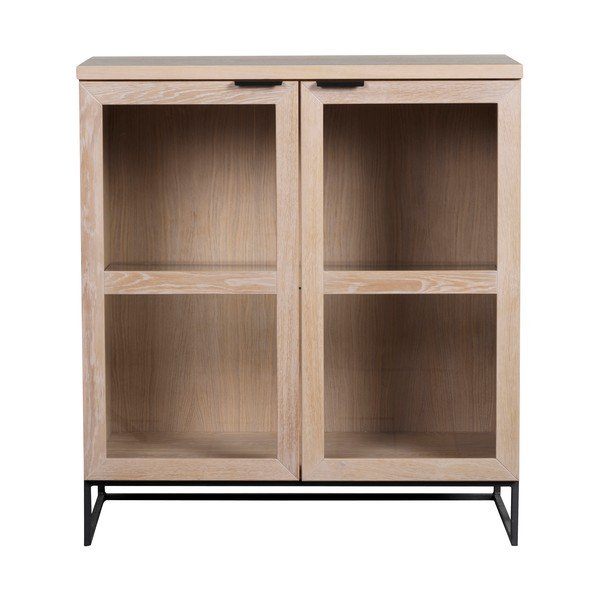 Vitrina iz hrastovega lesa  95x105 cm Everett - Rowico-image-3
