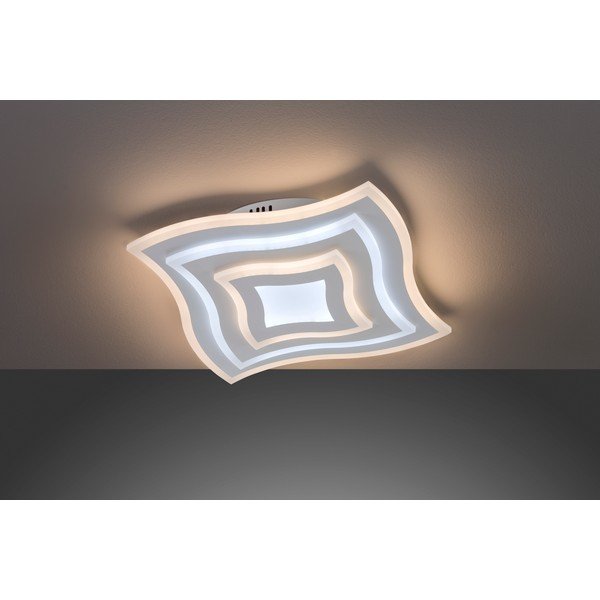 Bela kovinska LED stropna zatemnitvena svetilka z daljinskim upravljalnikom 43x43 cm Gorden – Fischer & Honsel-image-4