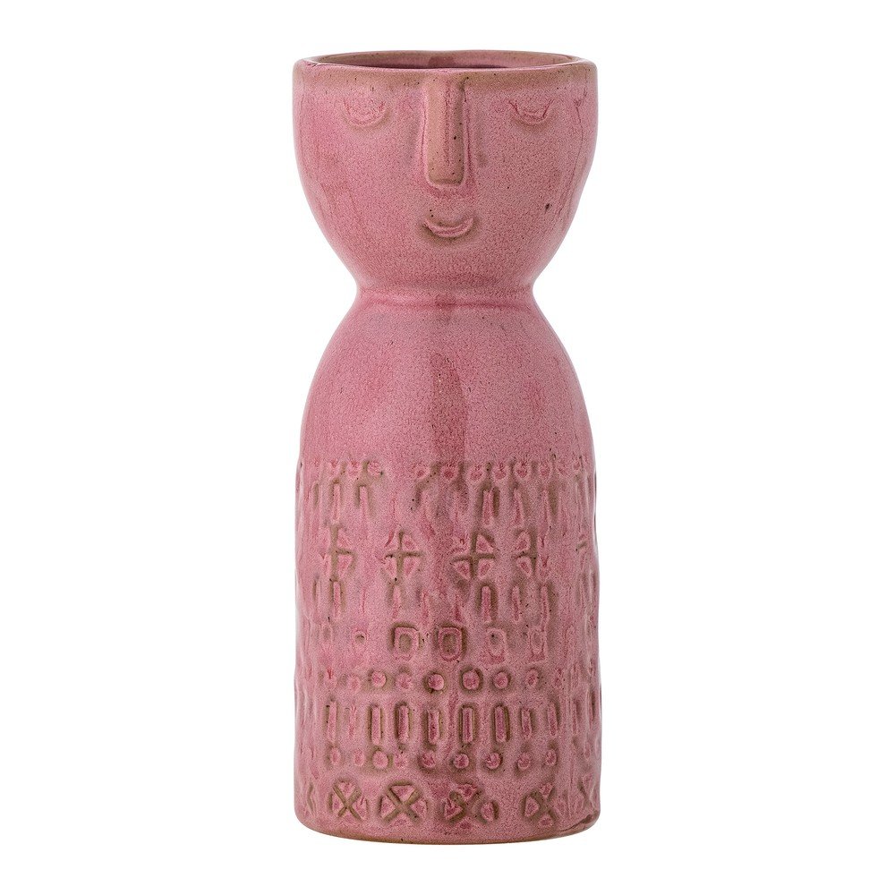 Rožnata lončena ročno izdelana vaza (višina 14,5 cm) Embla