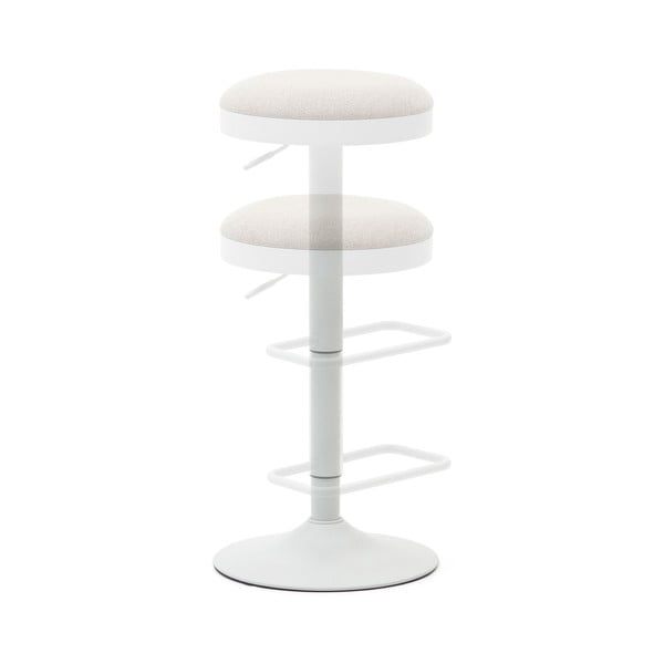 Bež oblazinjeni barski stoli v kompletu z nastavljivo višino 2 ks (višina sedeža 53,5 cm) Zaib – Kave Home-image-2