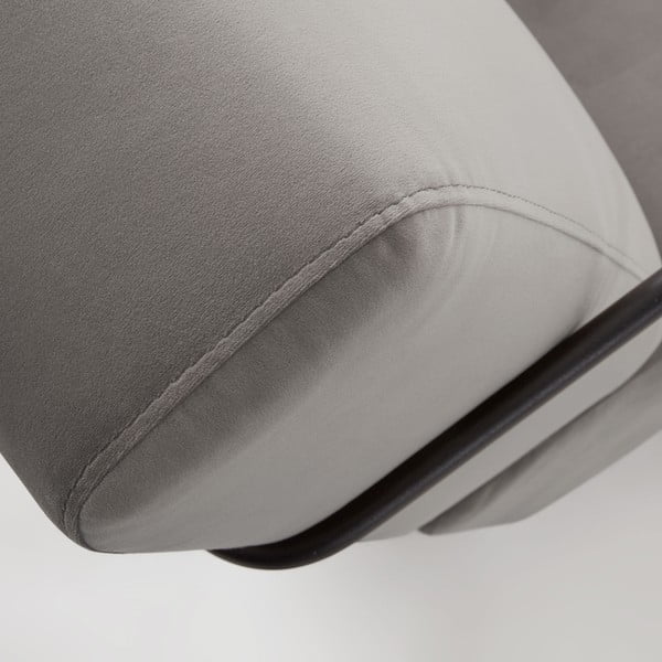 Siv žametni fotelj Kave Home Gamer-image-4