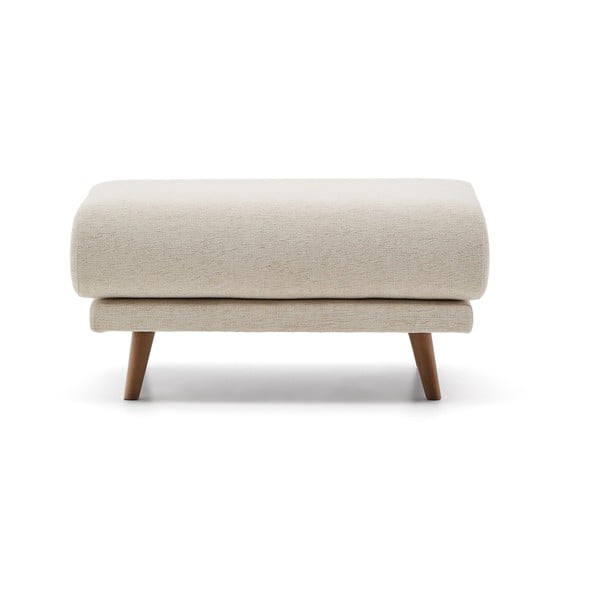 Bež tabure iz šenilje Karin – Kave Home