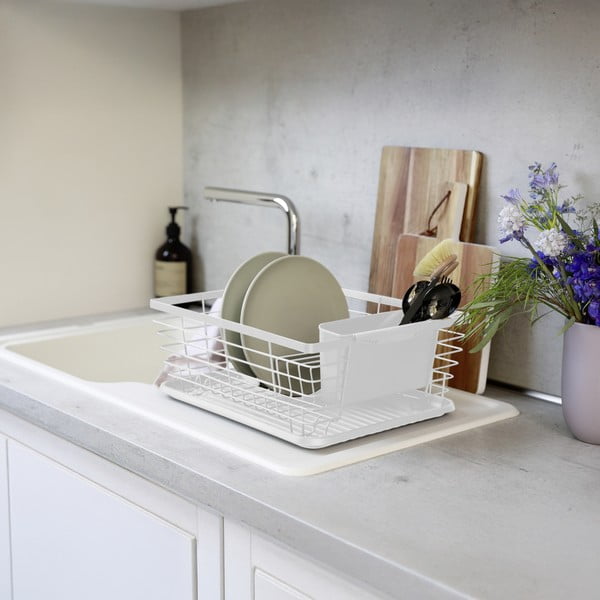 Bel kovinski odcejalnik posode 36x30 cm Drip – Wenko-image-1