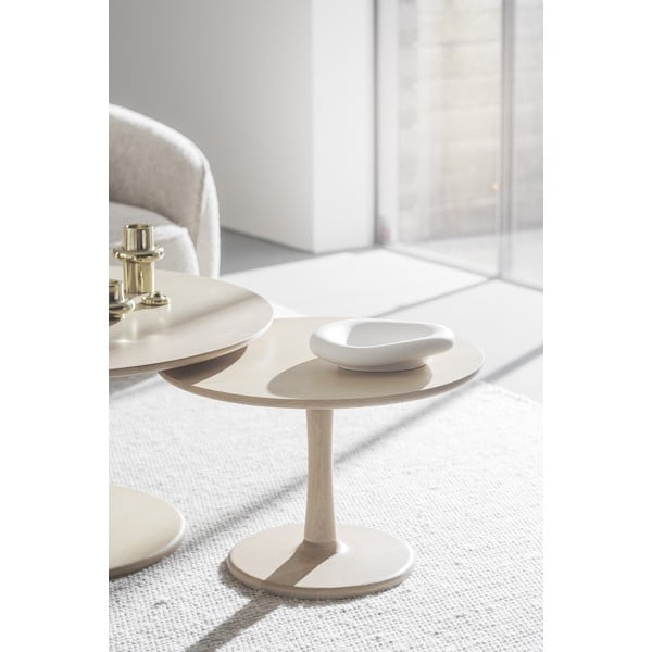 Okrogla mizica v hrastovem dekorju 60x60 cm Hobart – Rowico-image-1