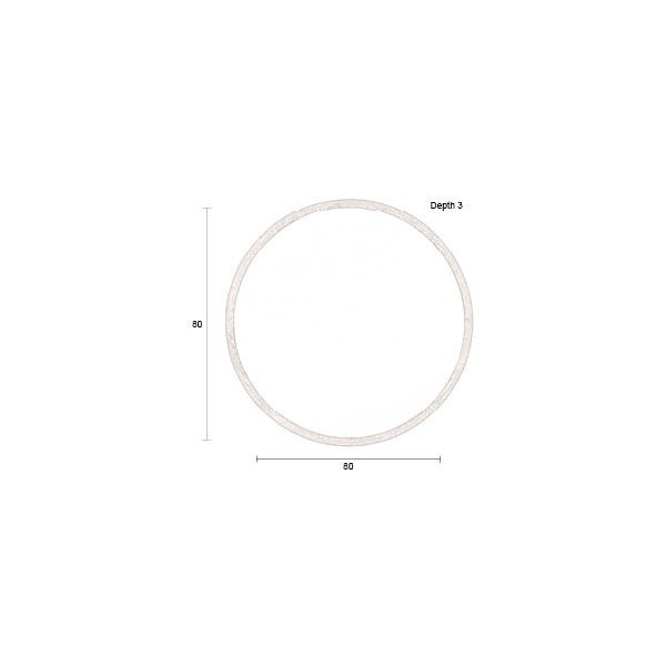 Stensko ogledalo z lesenim okvirjem ø 80 cm Gale – Dutchbone-image-4