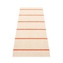 Opečnato oranžen/kremno bel zunanji in notranji tekač 70x180 cm Olle Brick Cream – Pappelina