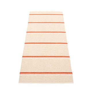 Opečnato oranžen/kremno bel zunanji in notranji tekač 70x180 cm Olle Brick Cream – Pappelina