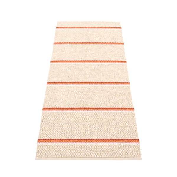 Opečnato oranžen/kremno bel zunanji in notranji tekač 70x180 cm Olle Brick Cream – Pappelina