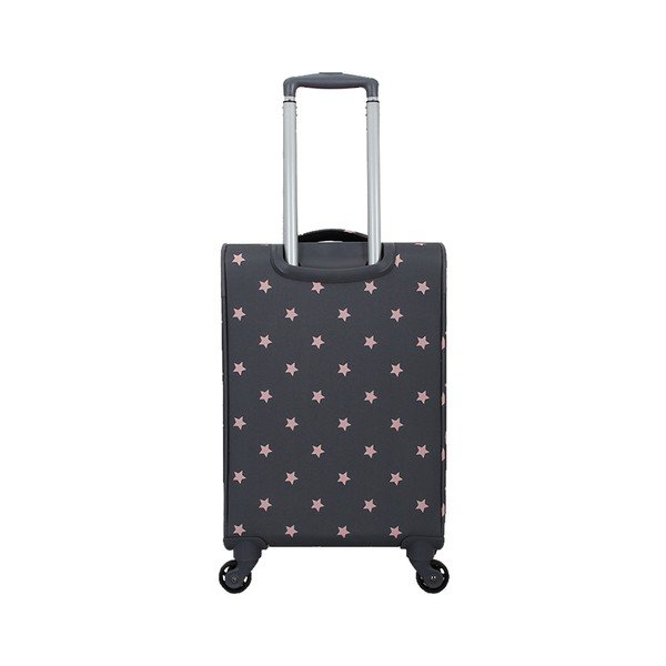 Komplet sivo-rožnatega kovčka na 4 kolesih in kozmetičnega kovčka Lollipops Starry-image-1