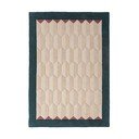 Ročno tkana volnena preproga v naravni barvi/zelenomodra 200x290 cm Apex Border Wool – Flair Rugs