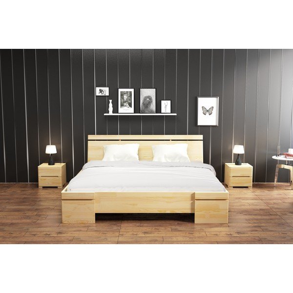 Dvoposteljna postelja iz borovega lesa s shrambo SKANDICA Sparta Maxi, 140 x 200 cm-image-1