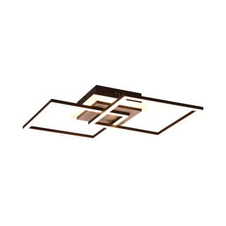 Črna/rjava LED zatemnitvena stropna svetilka 28x57 cm Giro – Trio
