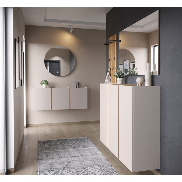 Kremno bel set za hodnik 138x200x27 cm Libbiano – Germania-image-1