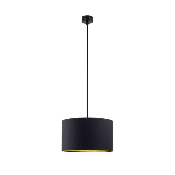 Črna viseča svetilka z detajli v zlati barvi Sotto Luce Mika, ⌀ 36 cm